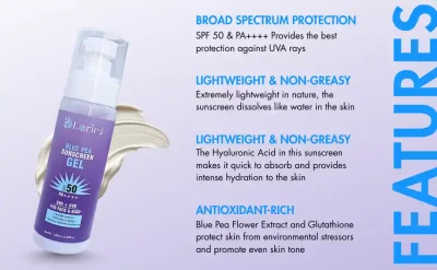 Lorica Blue Pea Sunscreen Gel (100 ml)