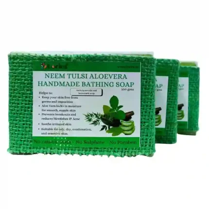 LORICA Tulsi Aloe Vera Handmade Bathing Soap 100g natural herbal soap bar sulphate free paraben free